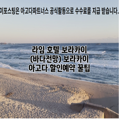 라임 호텔 보라카이 (바다전망) 보라카이 아고다 할인예약 꿀팁