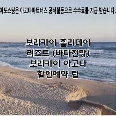 보라카이 홀리데이 리조트 (바다전망) 보라카이 아고다 할인예약 팁