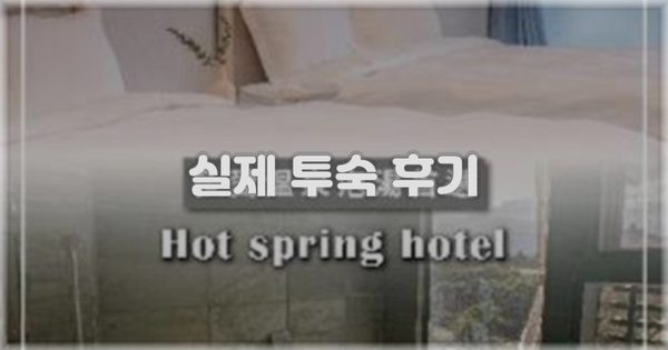 💬 실제 투숙 후기